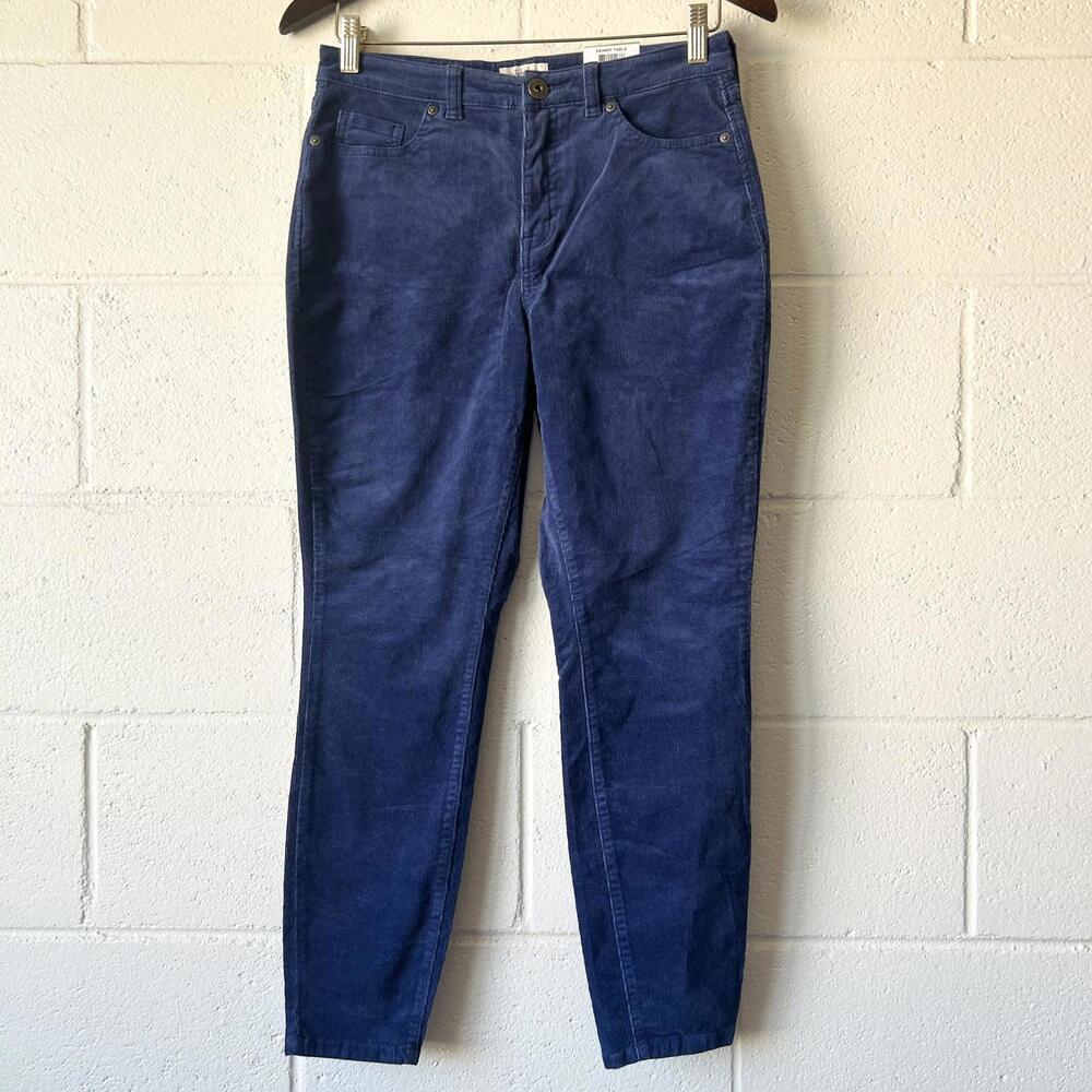 Style & Co Blue Mid Rise Corduroy Skinny Jeans Women's 8 Petite
